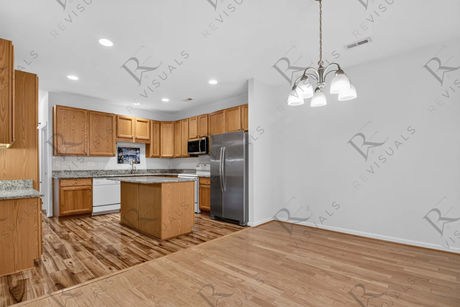 Open kitchen with island